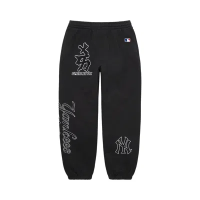 Pre-owned Supreme X New York Yankees Kanji Sweatpant 'black'