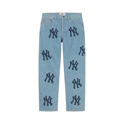 Pre-owned Supreme X New York Yankees Regular Jean 'washed Blue'
