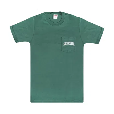 Pre-owned Supreme X Nfl Raiders '47 Pocket T-shirt 'green' | Men's Size L