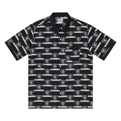 Pre-owned Supreme X Nfl X Raiders '47 Short-sleeve Shirt 'black' | Men's Size M