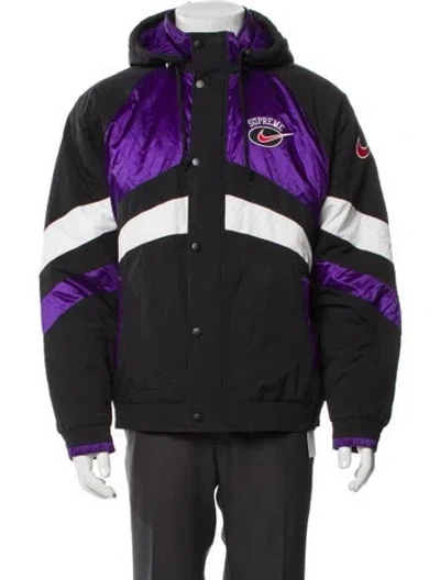 Pre-owned Supreme X Nike 2019 Graphic Print Windbreaker In Black