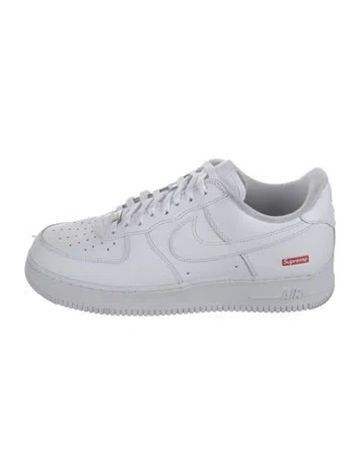 Pre-owned Supreme X Nike 2020 Leather Sneakers In White