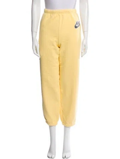 Pre-owned Supreme X Nike 2021 Signature Logo Lounge Bottoms W/ Tags In Yellow