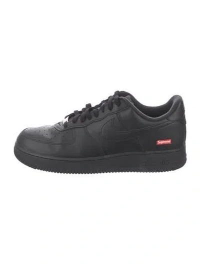 Pre-owned Supreme X Nike 2022 Leather Sneakers In Black