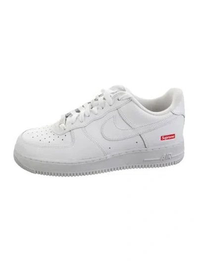 Pre-owned Supreme X Nike 2022 Leather Sneakers In White