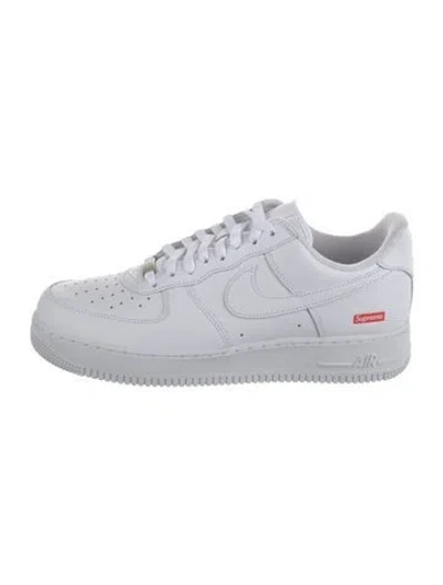 Pre-owned Supreme X Nike 2023 Leather Athletic Sneakers W/ Tags In White
