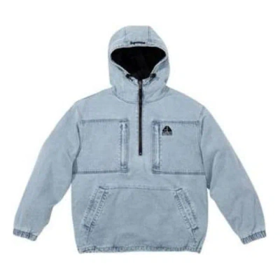 Supreme X Nike Acg Acg Denim Pullover 'teal Black' In Blue