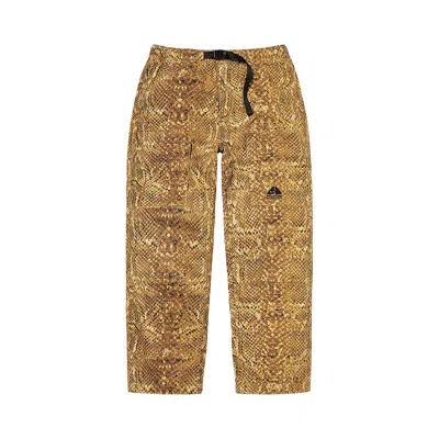 Pre-owned Supreme X Nike Acg Belted Denim Pant 'gold Snakeskin'
