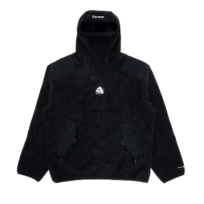 Pre-owned Supreme X Nike Acg Fleece Pullover 'black'