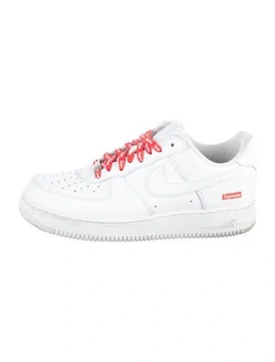 Pre-owned Supreme X Nike Air Force 1 Athletic Sneakers In White