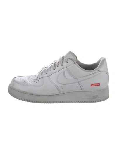 Pre-owned Supreme X Nike Air Force 1 Athletic Sneakers In White