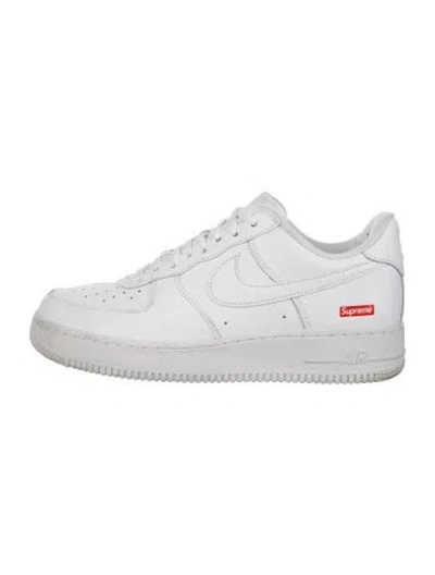 Pre-owned Supreme X Nike Air Force 1 Low Athletic Sneakers In White