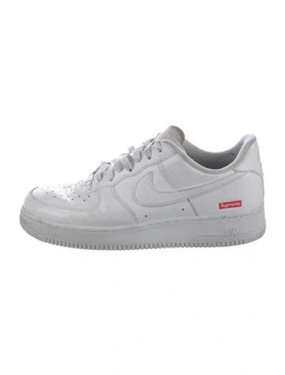 Pre-owned Supreme X Nike Air Force 1 Low Athletic Sneakers In White