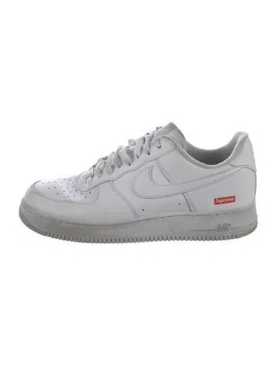 Pre-owned Supreme X Nike Air Force 1 Low Athletic Sneakers In White