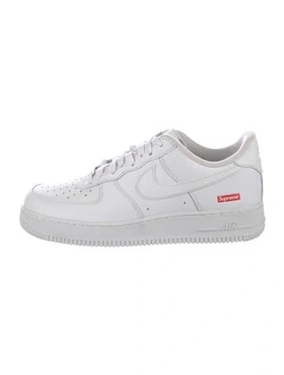 Pre-owned Supreme X Nike Air Force 1 Low Athletic Sneakers In White