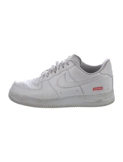 Pre-owned Supreme X Nike Air Force 1 Low 'white' Athletic Sneakers
