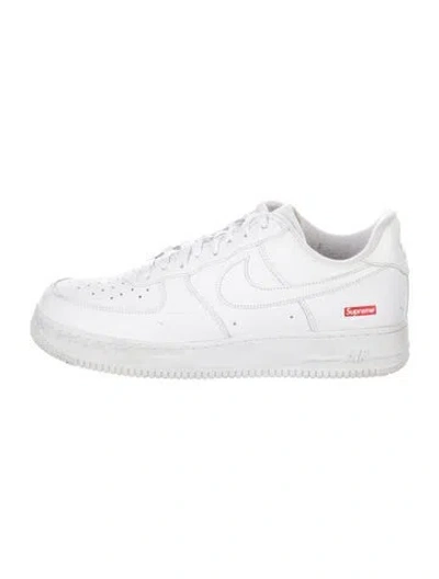 Pre-owned Supreme X Nike Air Force 1 Low White Sneakers