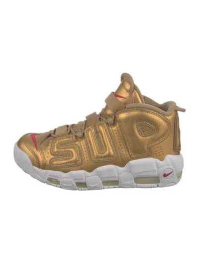 Pre-owned Supreme X Nike Air More Uptempo 'metallic Gold' Sneakers