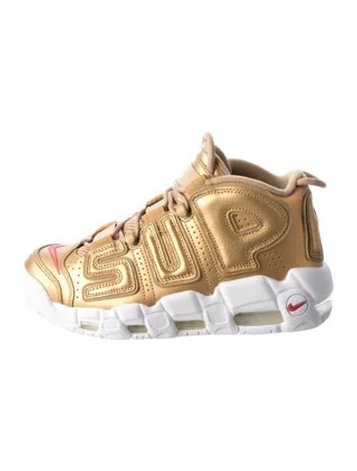 Pre-owned Supreme X Nike Air More Uptempo 'suptempo Gold' Sneakers