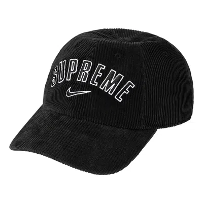 Supreme X Nike Arc Corduroy 6-panel Cap 'black White'