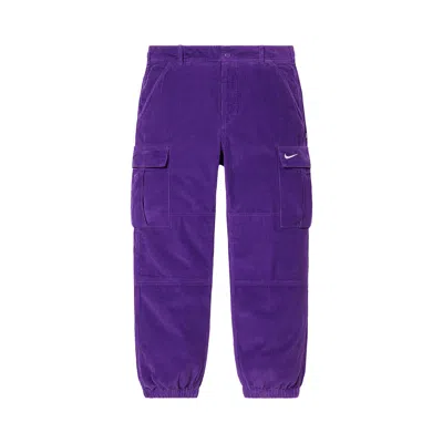 Pre-owned Supreme X Nike Arc Corduroy Cargo Pant 'purple'