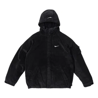 Supreme X Nike Arc Corduroy Hooded Jacket 'black White'