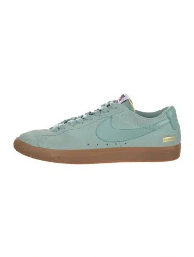 Pre-owned Supreme X Nike Blazer Low Gt Sneakers In Blue