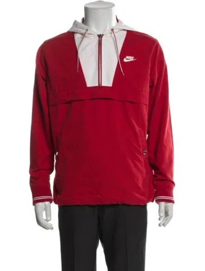 Pre-owned Supreme X Nike Colorblock Pattern Windbreaker In Red