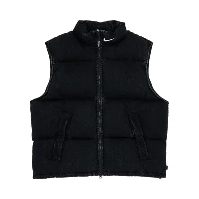 Pre-owned Supreme X Nike Denim Puffer Vest 'black'