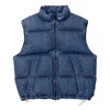 Supreme X Nike Denim Puffer Vest 'navy Red White' In Blue