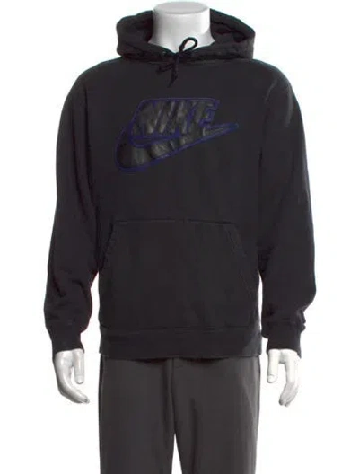 Pre-owned Supreme X Nike Graphic Print Crew Neck Hoodie In Black