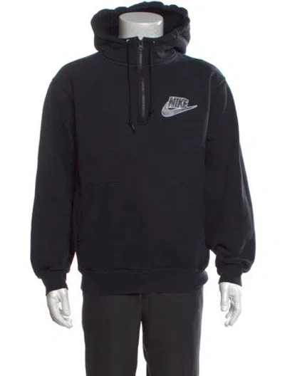 Pre-owned Supreme X Nike Graphic Print Crew Neck Hoodie In Black
