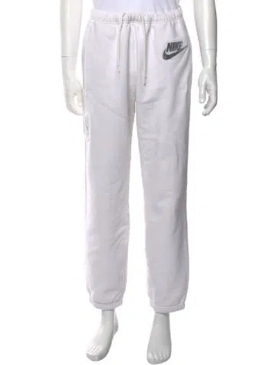 Pre-owned Supreme X Nike Graphic Print Joggers In White