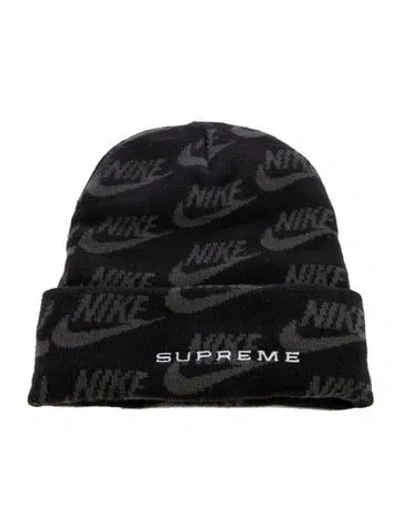 Pre-owned Supreme X Nike Jacquard Logo Beanie In Multi