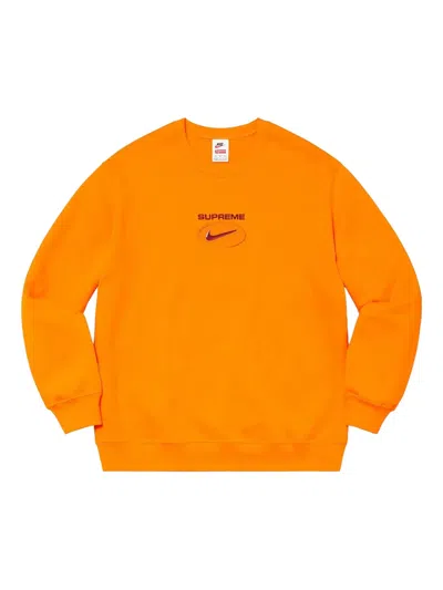 Supreme X Nike Jewel Crew-neck Sweatshirt In Orange