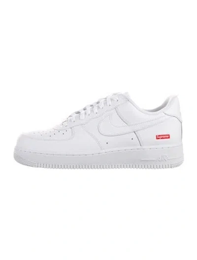Pre-owned Supreme X Nike Leather Graphic Print Sneakers W/ Tags In White