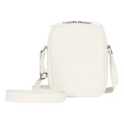 Supreme X Nike Leather Shoulder Bag Ss25 'snakeskin' In White