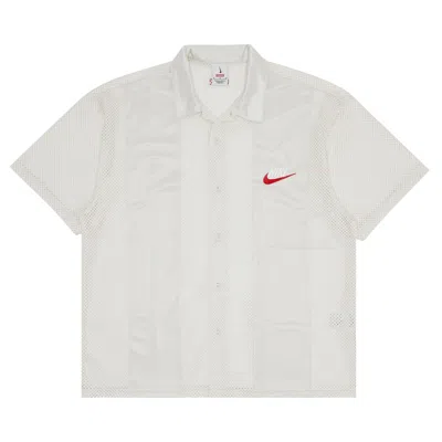 Pre-owned Supreme X Nike Mesh Short-sleeve Shirt 'white'