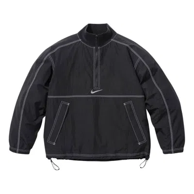 Supreme X Nike Ripstop Pullover 'black White'
