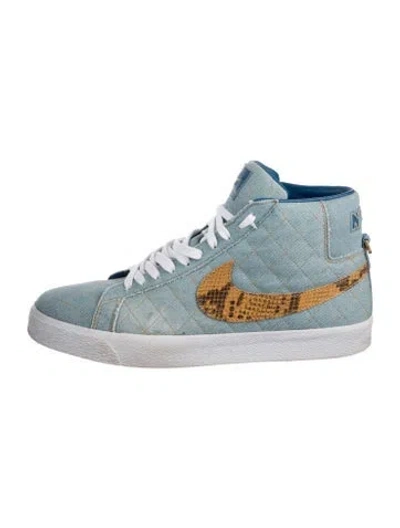 Pre-owned Supreme X Nike Sb Blazer Mid Qs Athletic Sneakers In Blue