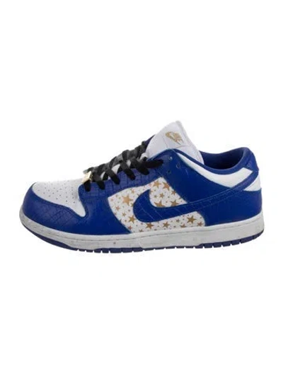 Pre-owned Supreme X Nike Sb Dunk Low 'stars Hyper Royal' Athletic Sneakers In Blue