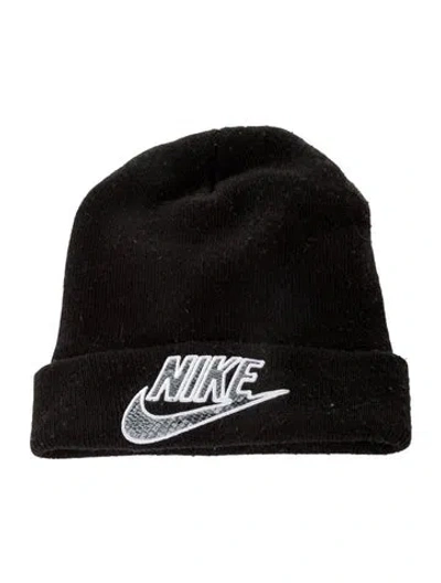 Pre-owned Supreme X Nike Snakeskin Beanie In Black