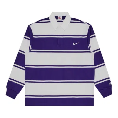 Pre-owned Supreme X Nike Stripe Rugby 'purple' | Men's Size Xl