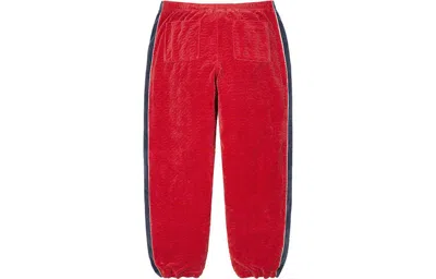 SUPREME SUPREME X NIKE VELOUR TRACK PANT 'RED GREY'