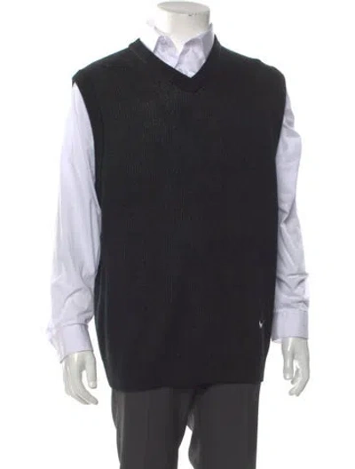 Pre-owned Supreme X Nike V-neck Long Sleeve Sweater Vest In Black