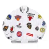 Supreme X Nike X Nba Teams Warm-up Jacket 'white Multi-color'