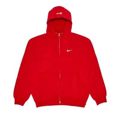 Pre-owned Supreme X Nike Zip Up Hooded Sweatshirt 'red' | Men's Size L