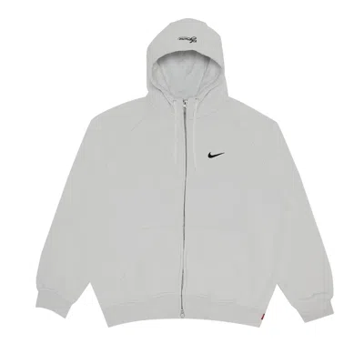 Pre-owned Supreme X Nike Zip Up Hooded Sweatshirt 'white' | Men's Size Xl