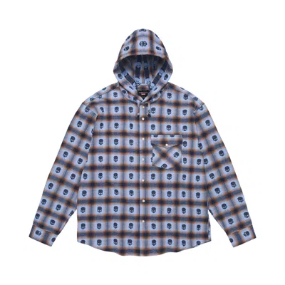 Pre-owned Supreme X Number (n)ine Hooded Flannel Shirt 'blue' | Men's Size M