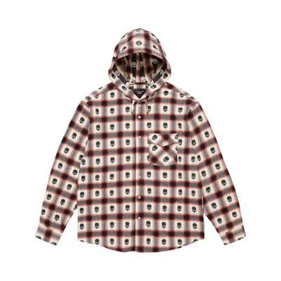 Pre-owned Supreme X Number (n)ine Hooded Flannel Shirt 'white' | Men's Size Xl